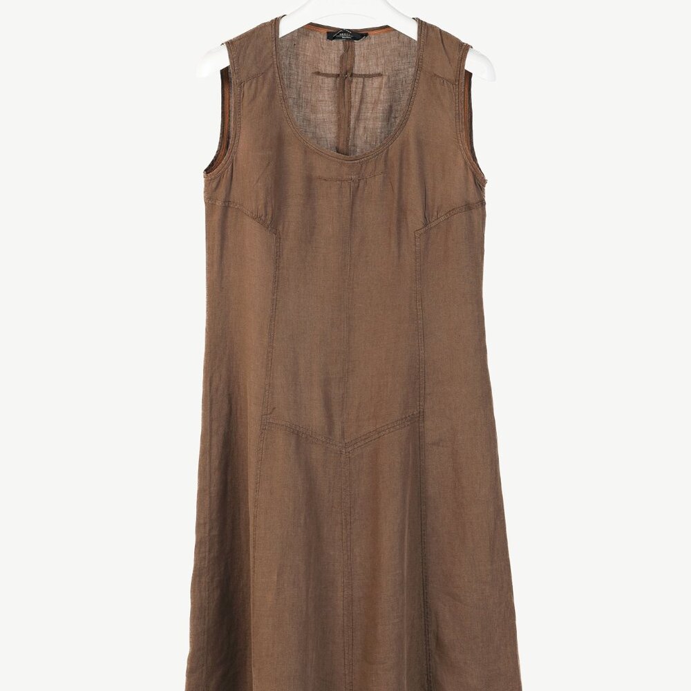 Weekend Max Mara Brown Linen Tank Dress